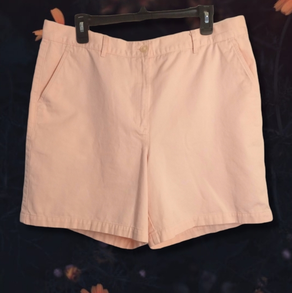 🌺 Lauren Ralph Lauren Soft Knit Casual Chino Shorts in Plus Size 16 - Picture 1 of 10